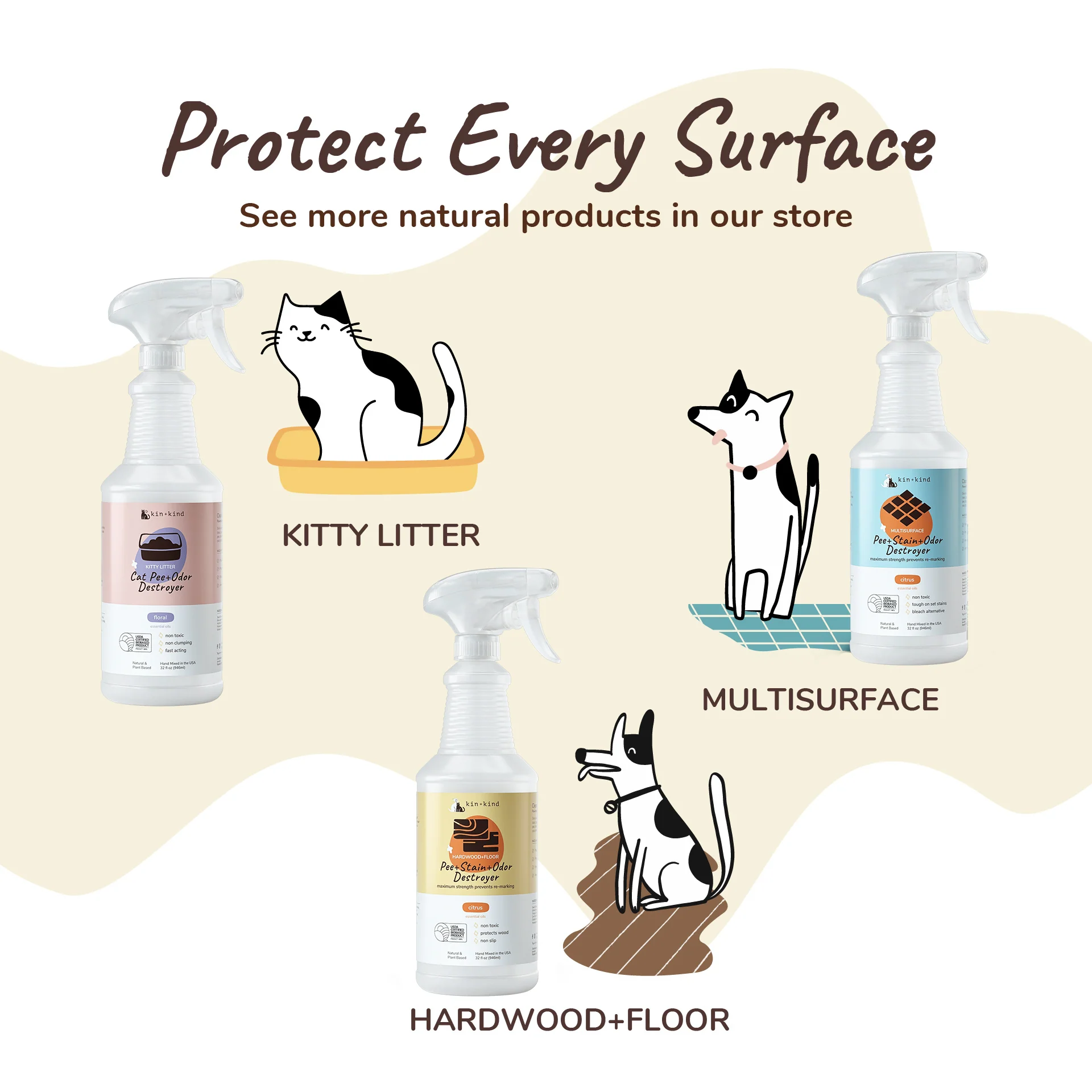 Pet Pee + Stain + Odor Remover Multi-Surface Spray - Image 7